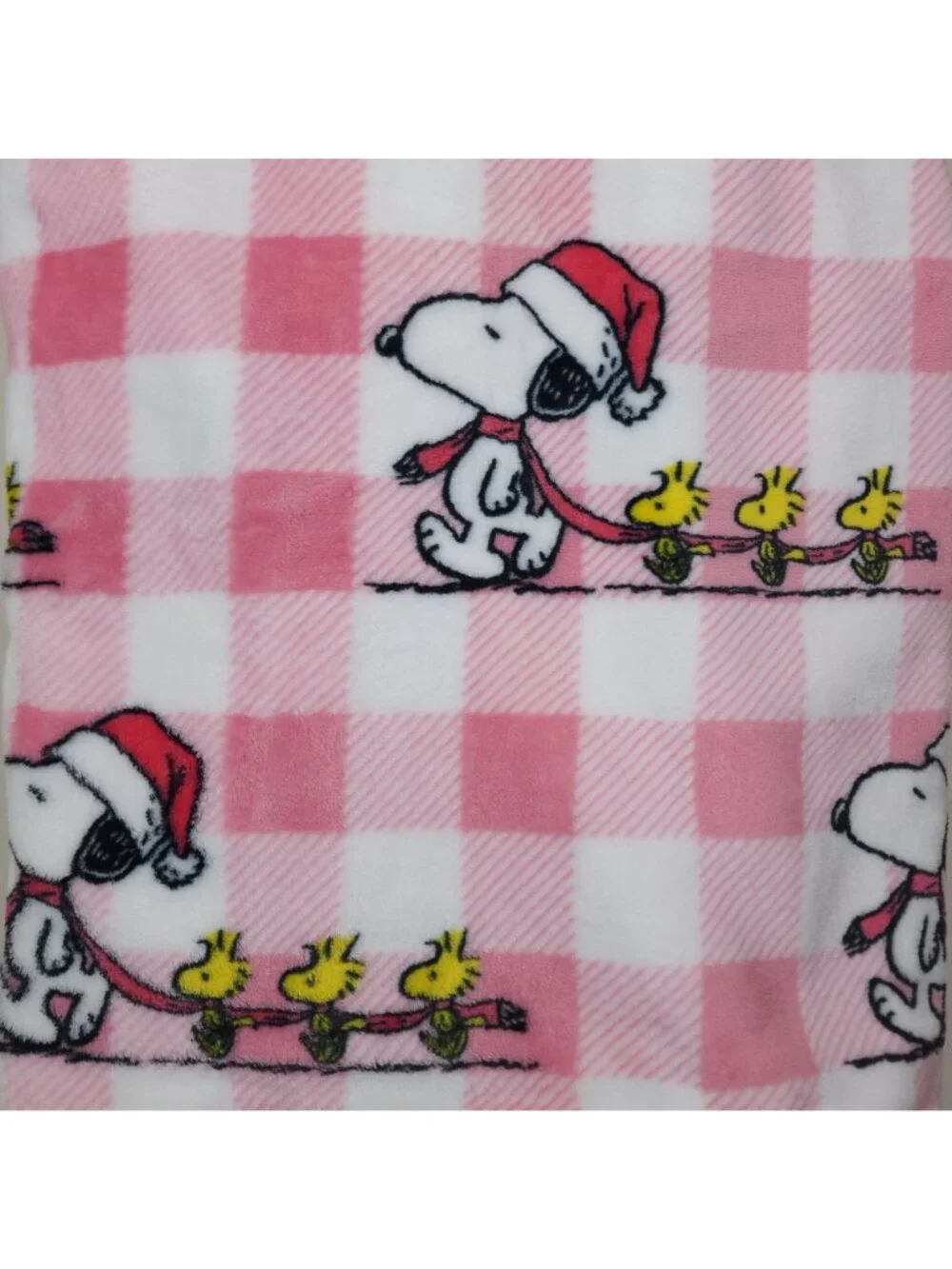 Peanuts Snoopy Woodstock Pet Throw Blanket By Berkshire Christmas Pink Plaid